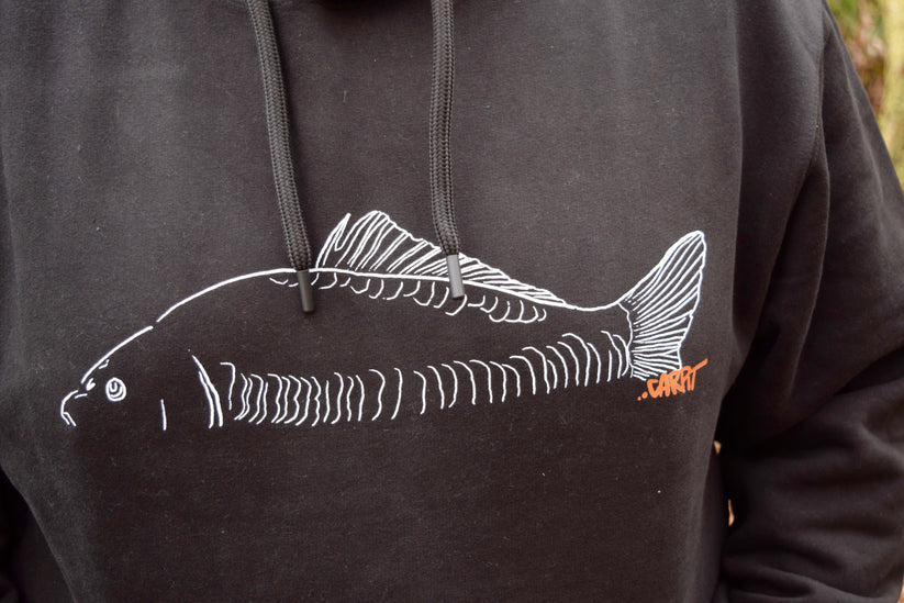 Carp It - Half Carp Hoodie Black