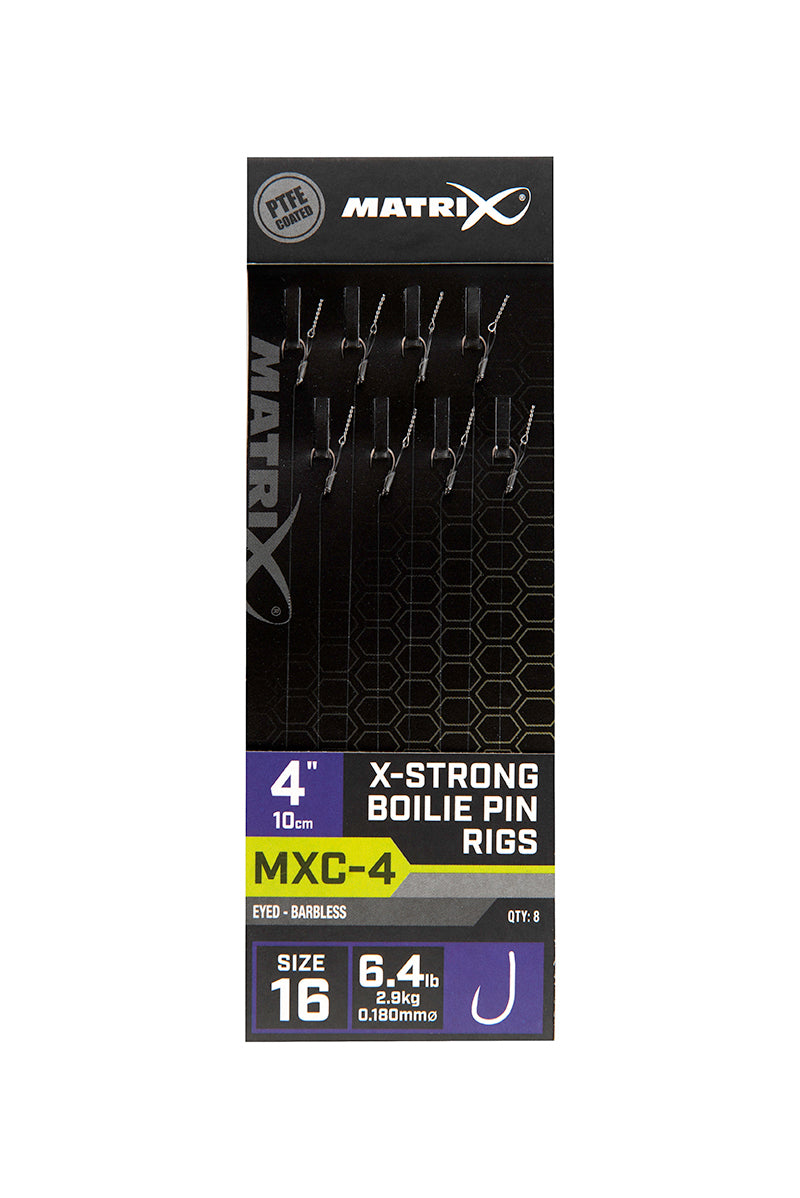 Matrix - MXC-4 4” X-Strong Boilie Pin Rigs - size 16