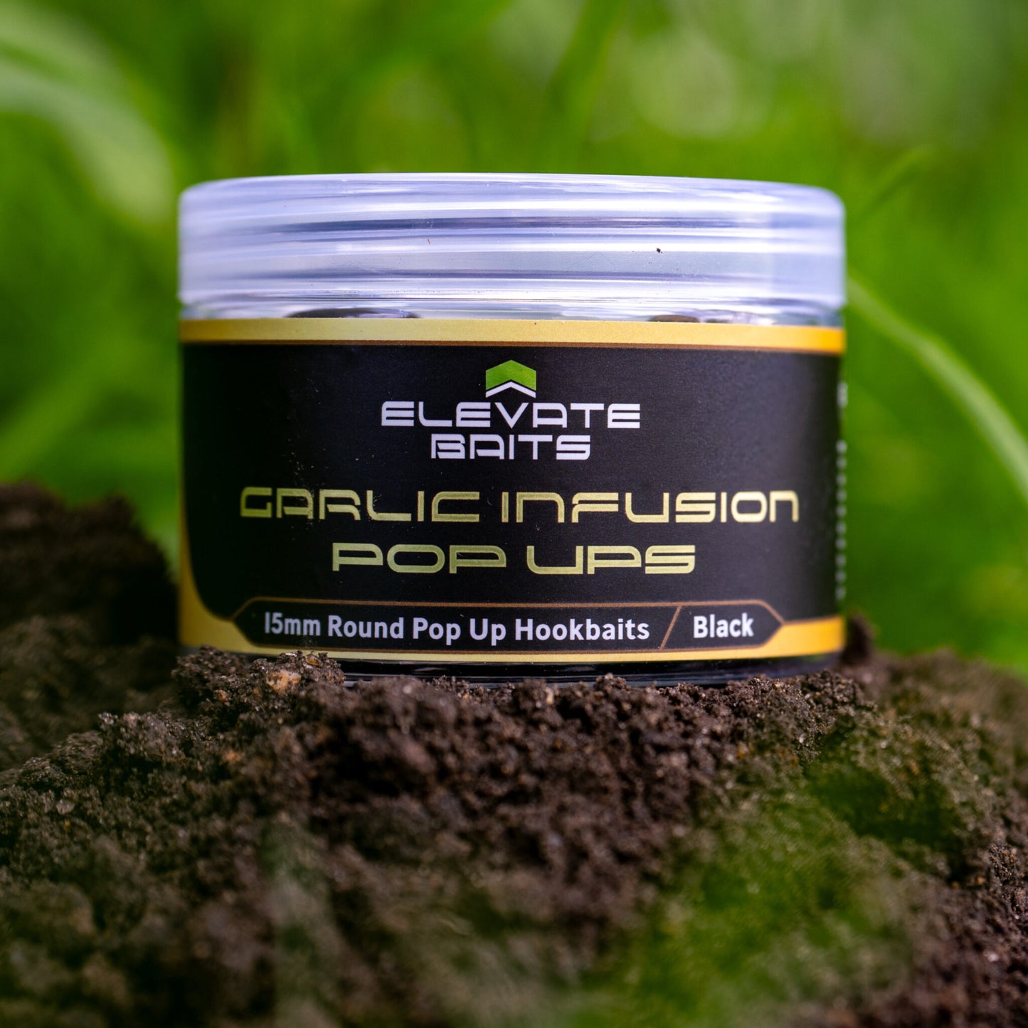 Elevate Baits - Garlic Infusion 15mm Black Pop Up Hookbaits
