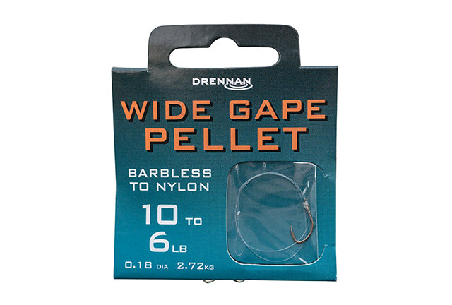 Drennan - Wide Gape Pellet Barbless to Nylon