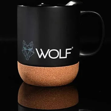 Wolf Ceramic Mug black