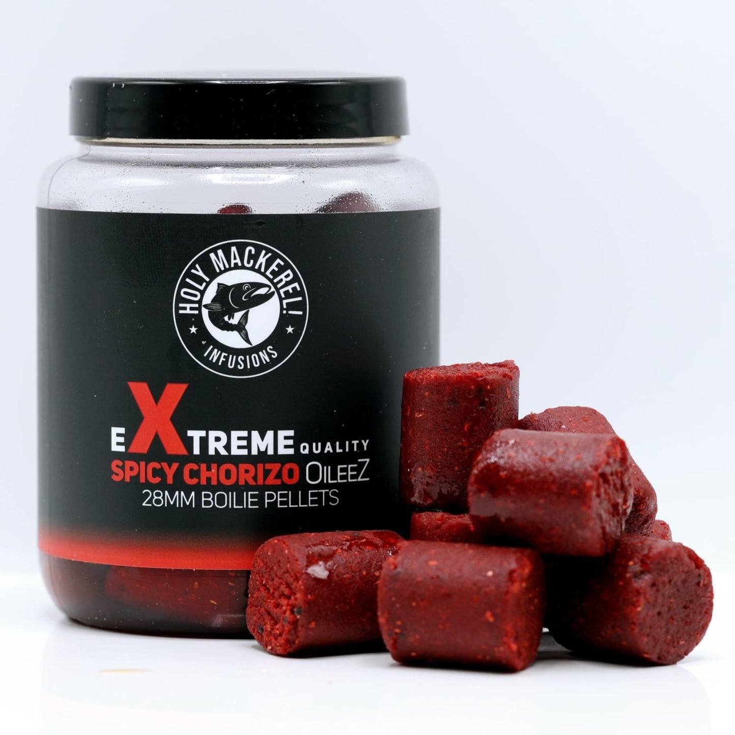 Holy Mackerel - Spicy Chorizo Oileez 28mm Hookbaits