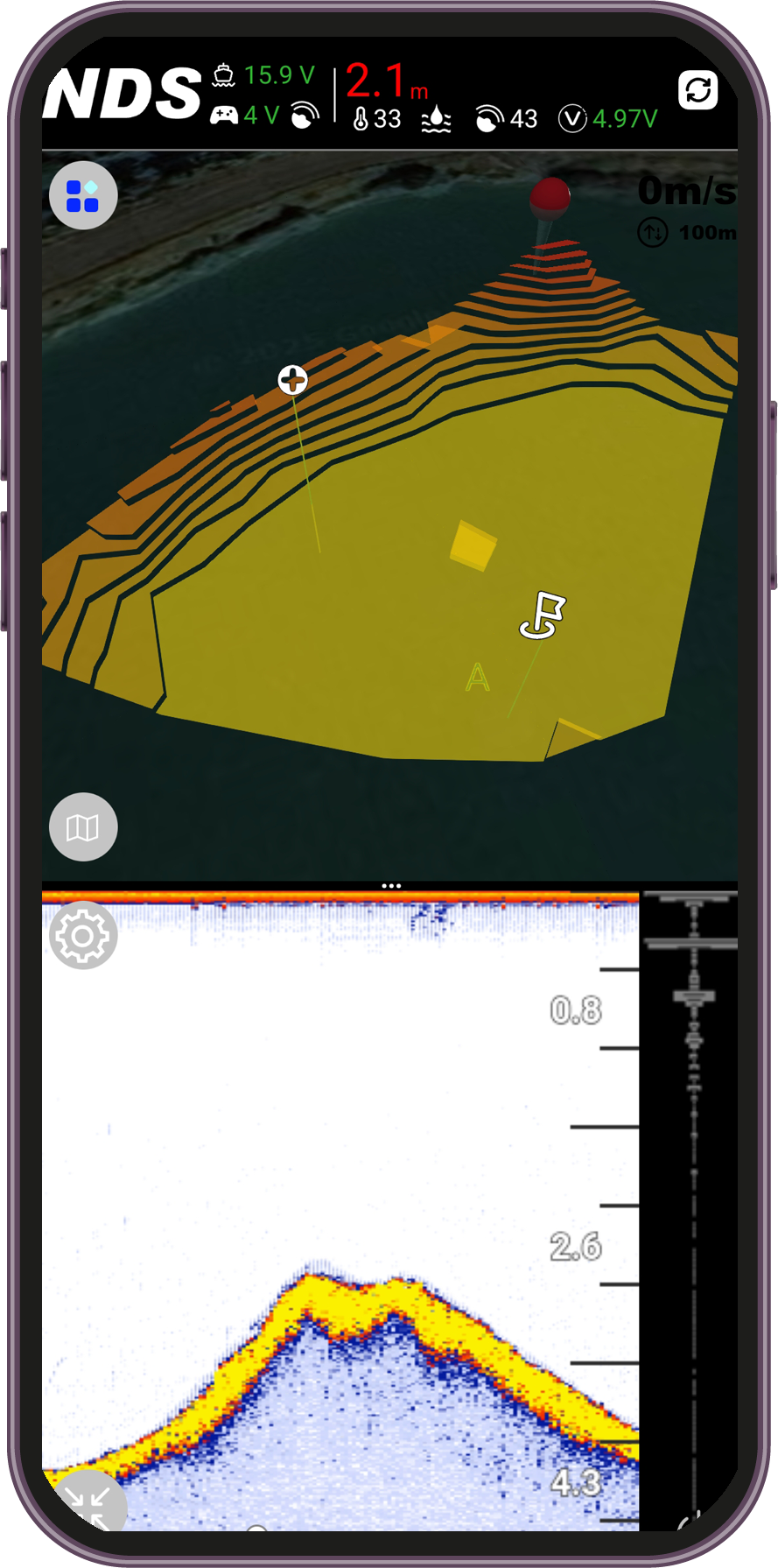 NDS Integrated Sonar BaitBoat Urban Camo (NDS7)