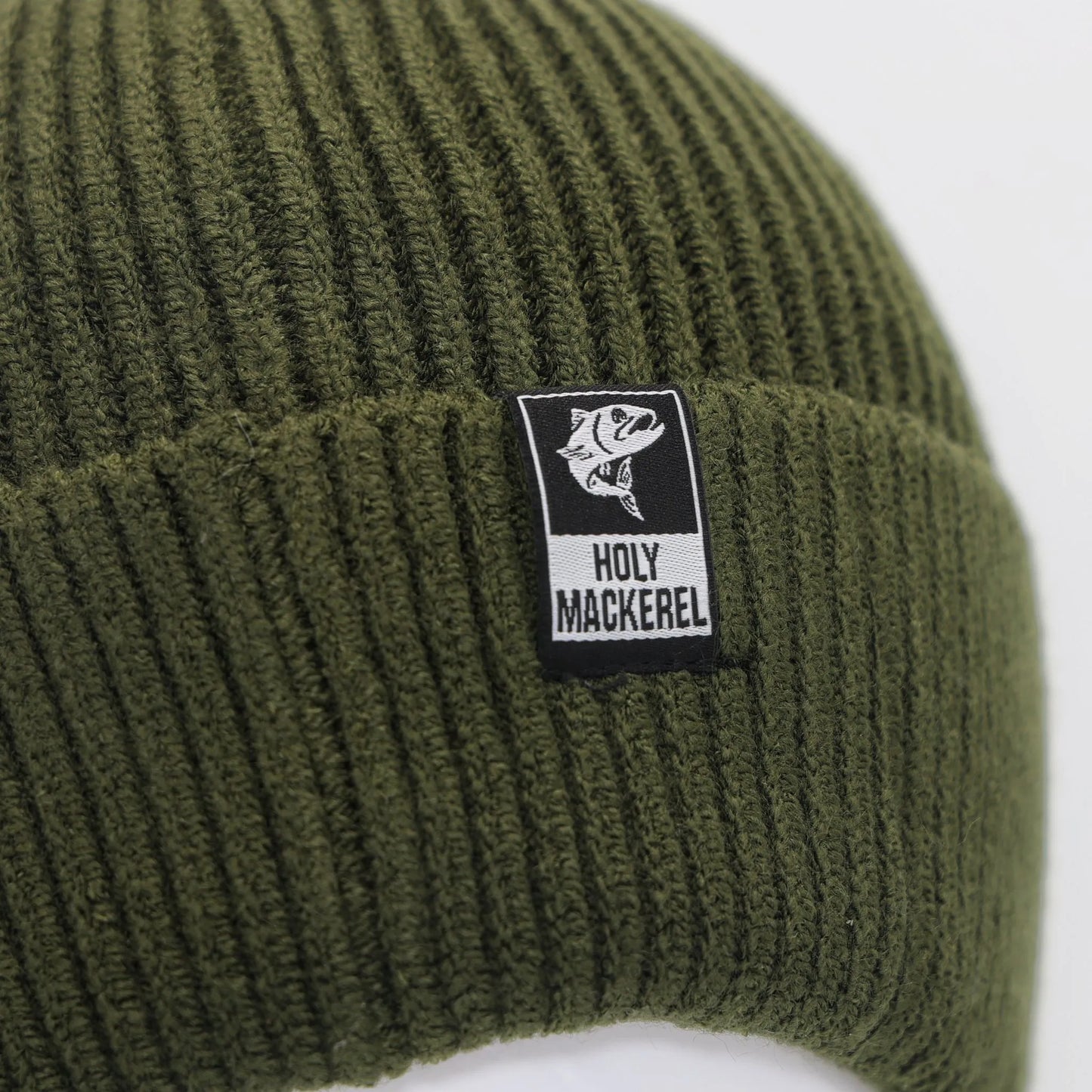 Holy Mackerel - Green Ribbed Knit Trawler Beanie
