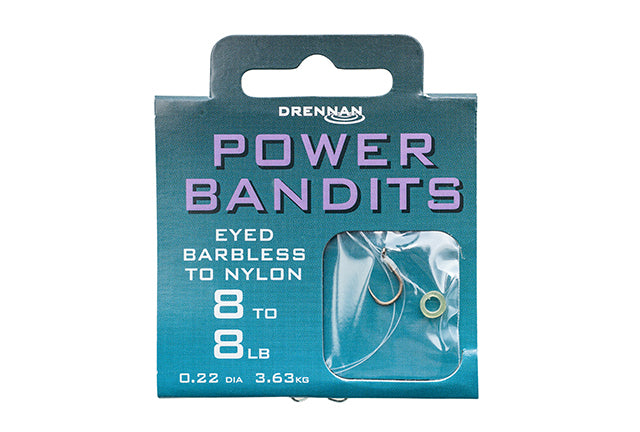 Drennan - Power Bandits Eyed Barbless to Nylon