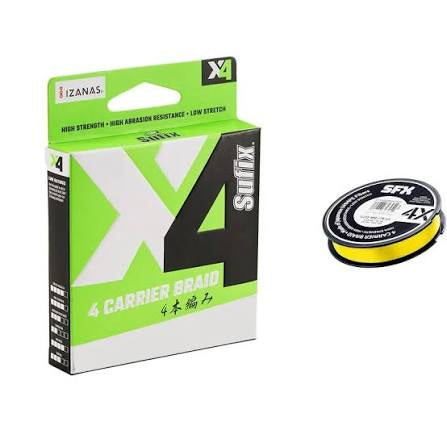 Rapala - Sufix X4 Carrier Braid Hi Vis Yellow 150m