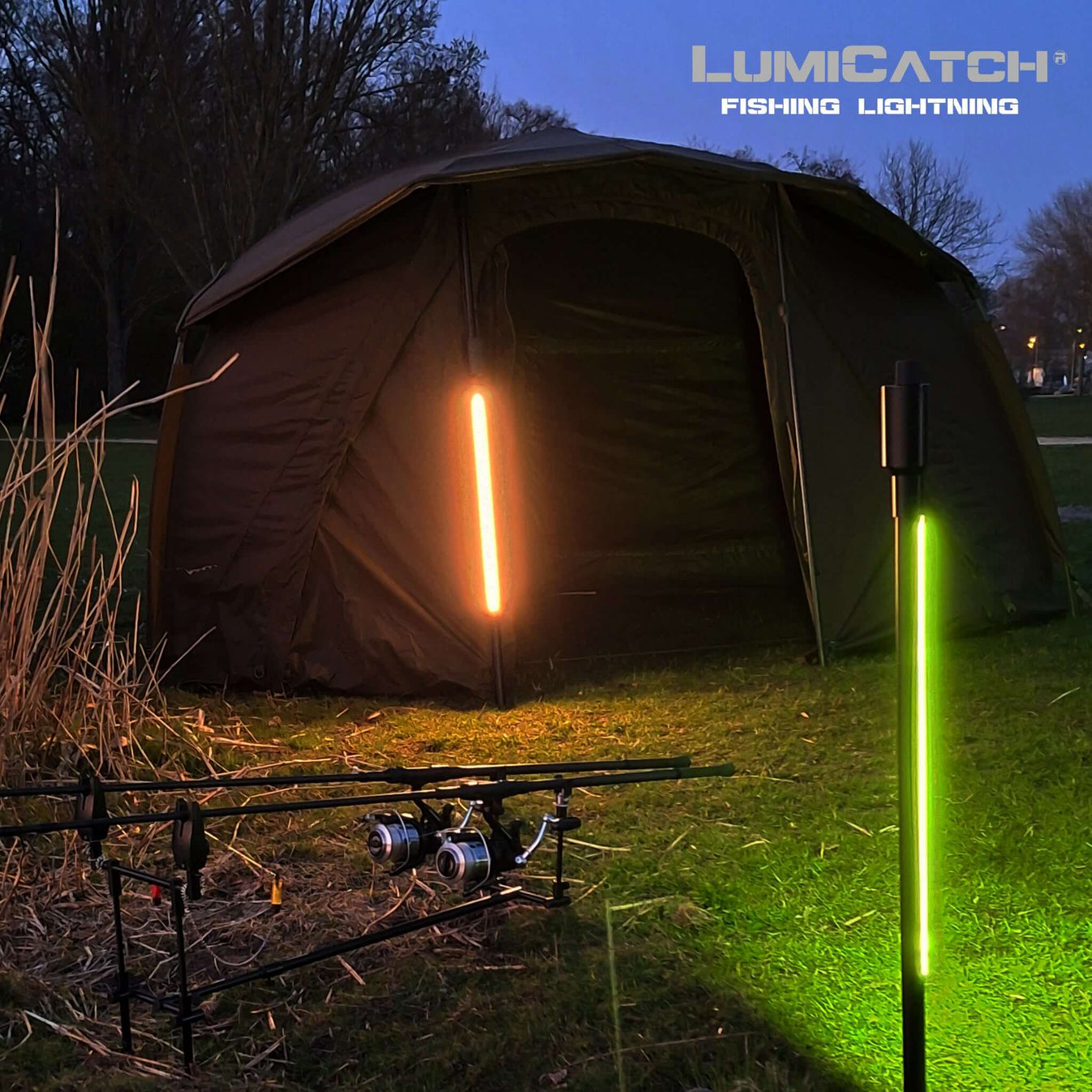 Fishsense LumiCatch Support BuzzOff – Mosquito-Repelling Outdoor Light with Green Mode