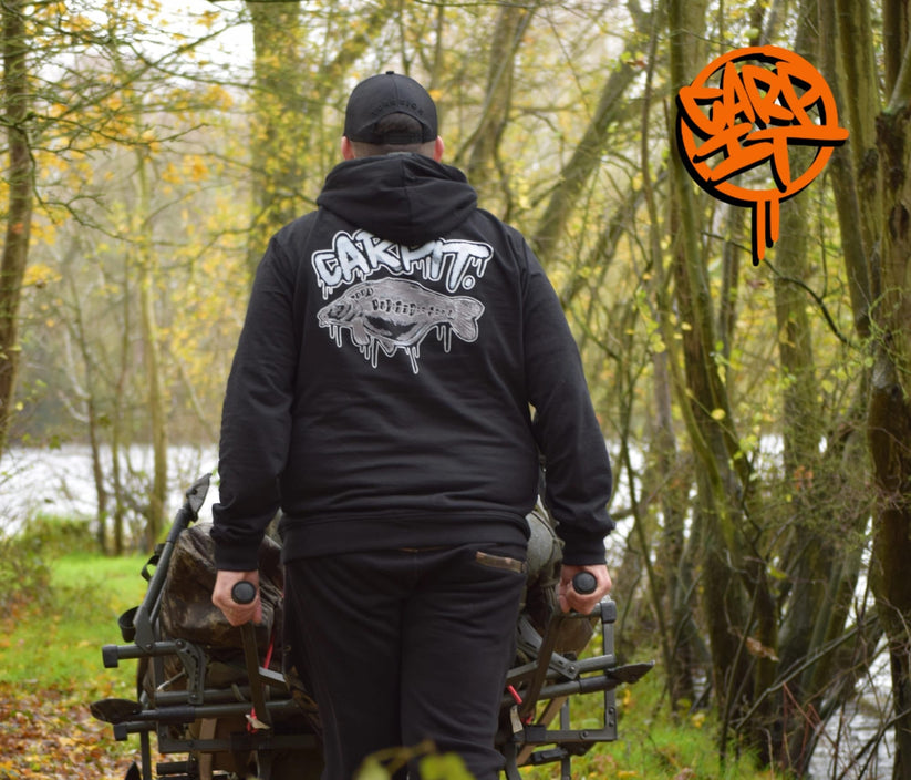 Carp It - Ghost Carp Hoodie Black