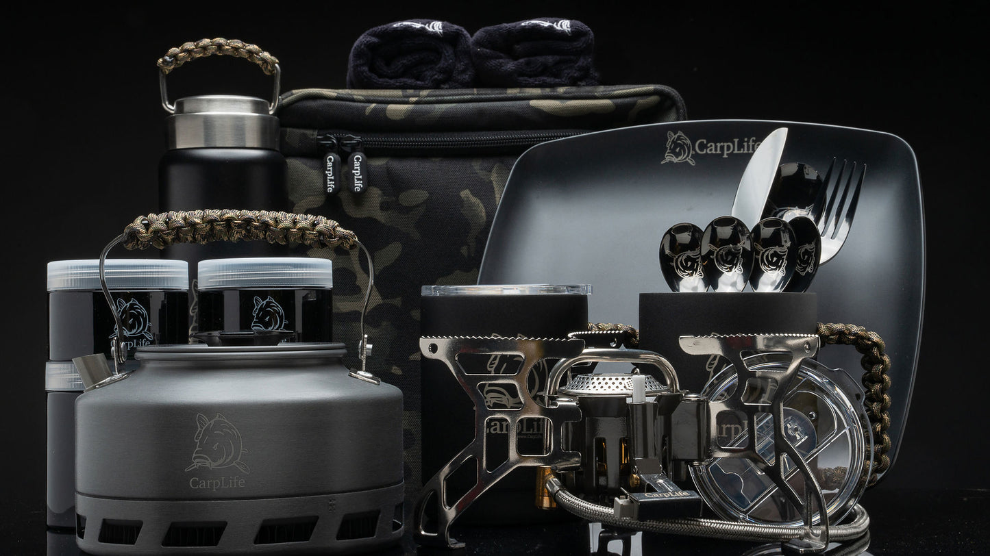 Carp Life - Fully Loaded Eclipse Camo Brew Kit / Cookware Bag