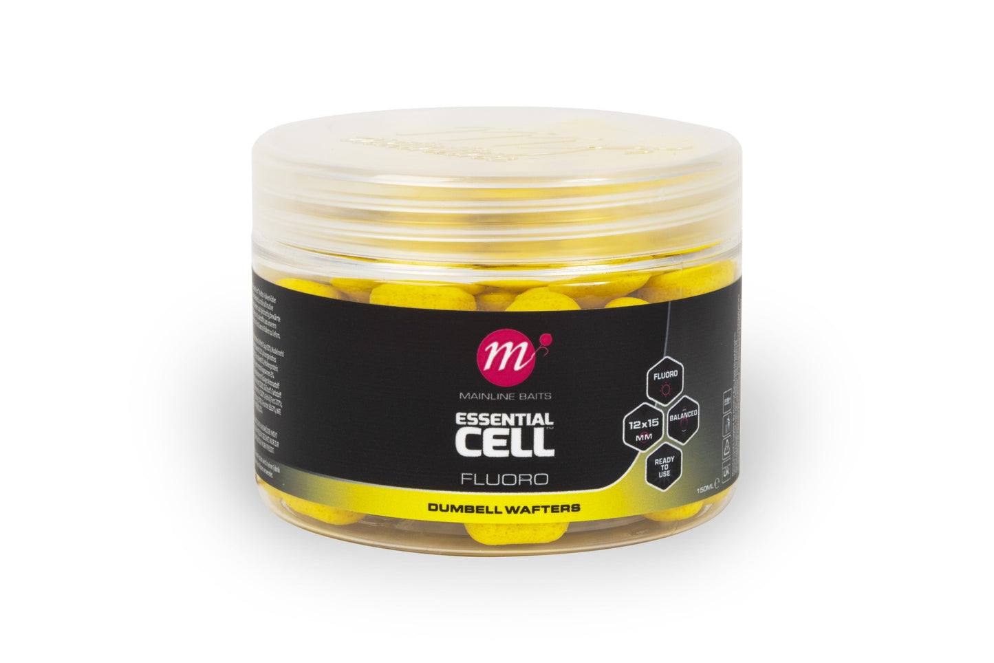 Mainline - Essential Cell Fluoro Dumbell Wafters - 12 x 15mm - Yellow