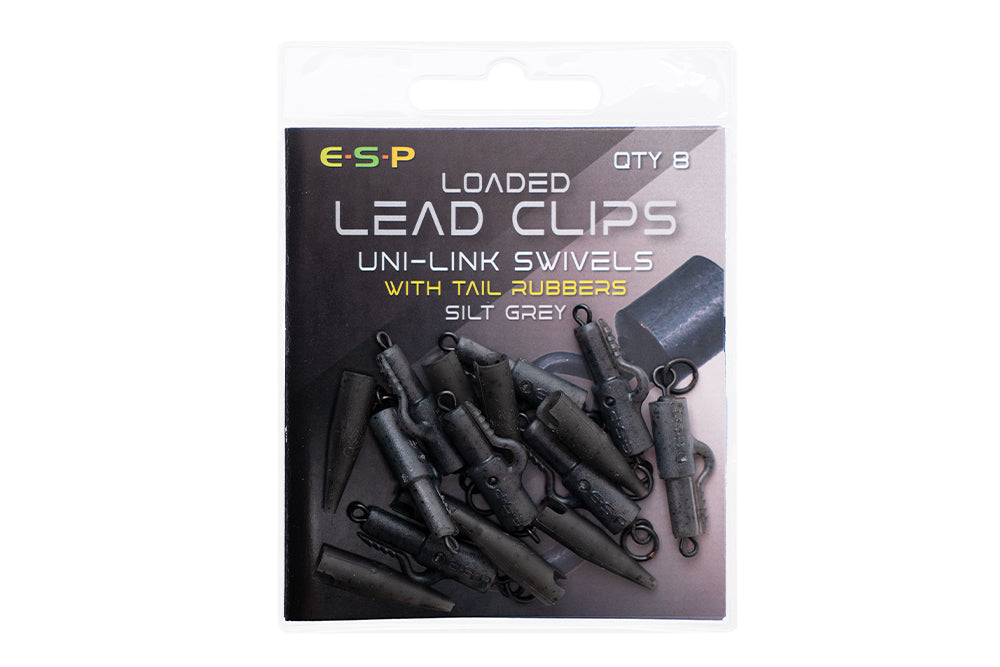 E.S.P - Loaded Lead Clips Uni-Link Swivels ( SILT GREY )