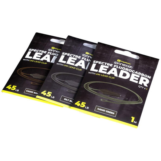 RidgeMonkey - Spectre Fluorocarbon Leader with Uni Lead Clip