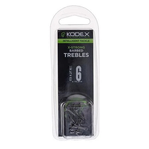 Kodex - X-Strong Pike Treble Hooks: Barbed