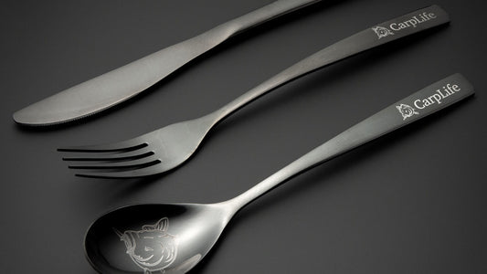 Carp Life - Black Etched Stainless Steel Cutlery Set