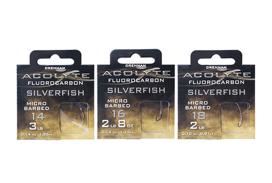 Drennan - Acolyte Barbless Hooks to Fluorocarbon