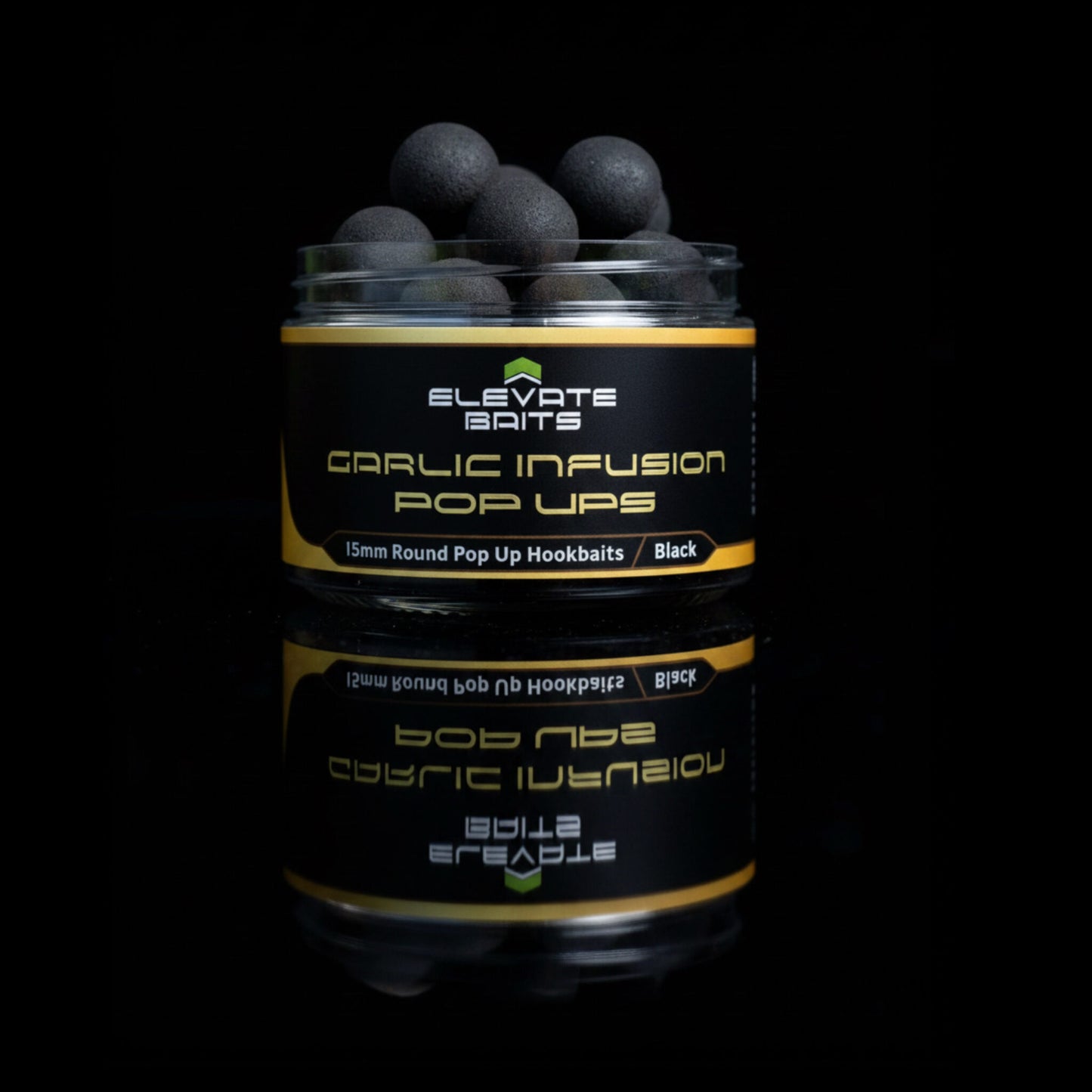 Elevate Baits - Garlic Infusion 15mm Black Pop Up Hookbaits