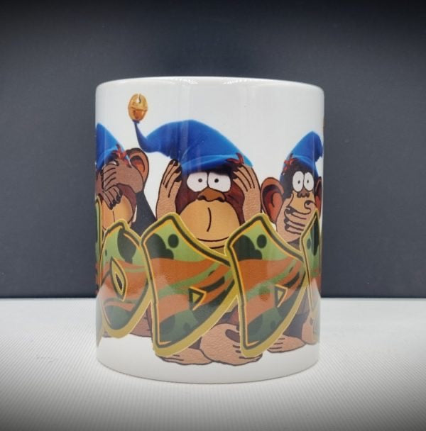 The Squirrels Nuts -  Camo Paracord Handle White Mugs