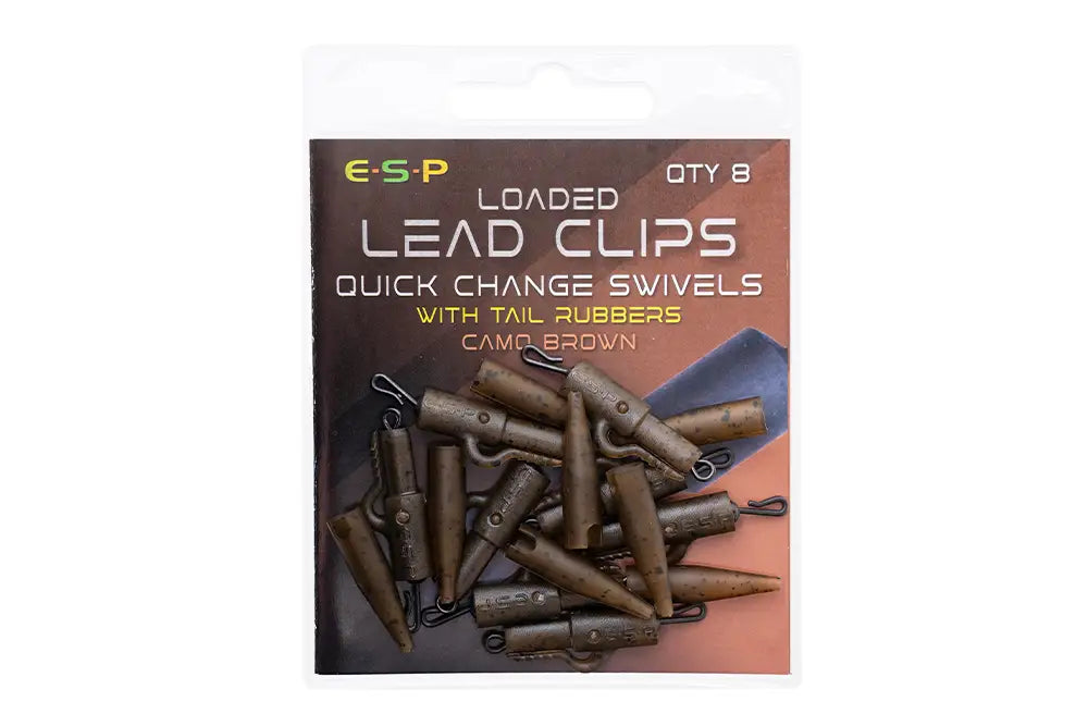 E.S.P - Loaded Lead Clips Quick Change Swivels ( CAMO BROWN)