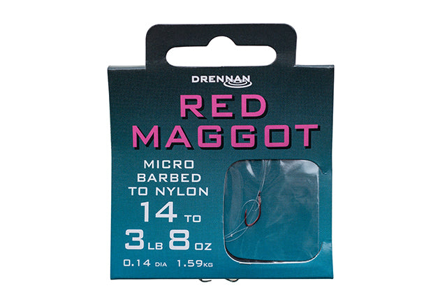 Drennan - Red Maggot Micro Barbed to Nylon