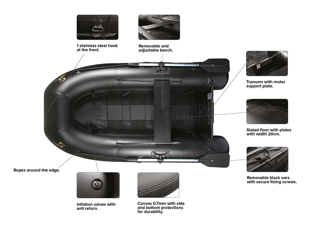 Carp Spirit - Black boat one 180
