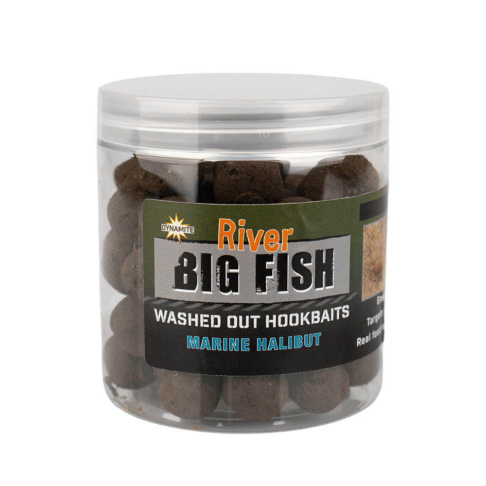 Dynamite - Big Fish River Barbel Washed Out Hookbaits Marine Halibut