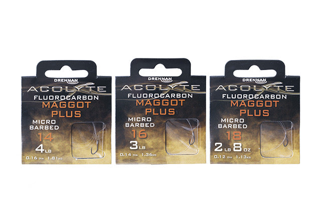 Drennan - Acolyte Barbless Hooks to Fluorocarbon