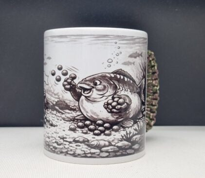 The Squirrels Nuts -  Camo Paracord Handle White Mugs