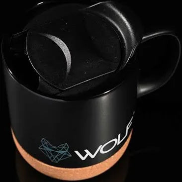 Wolf Ceramic Mug black