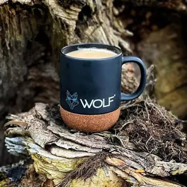 Wolf Ceramic Mug black