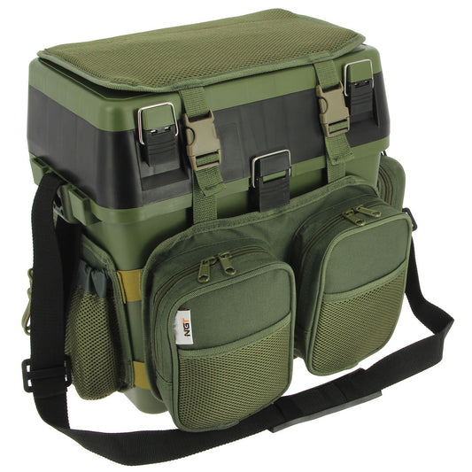 NGT - Green Seat Box With Rucksack Overwrap