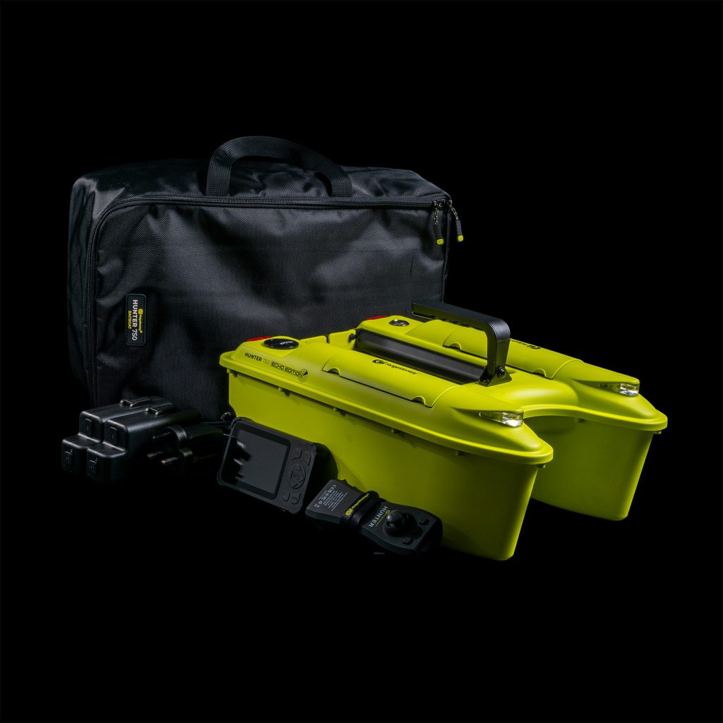 Ridgemonkey - Hunter 750 Echo Edition Hi-Viz Bait Boat with Free Extra Battery