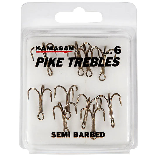 Kamasan - Pike Trebles Semi Barbed Hooks