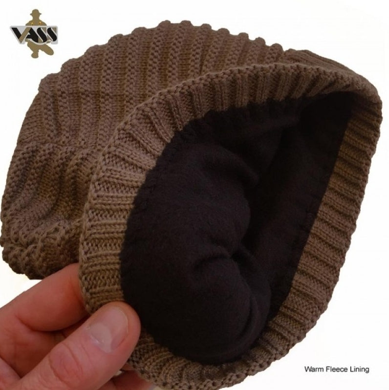 VASS - Fleece Lined Ribbed Beanie