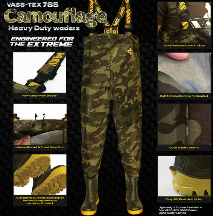 VASS - E 785 Series Camo Chest Wader 43 UK9