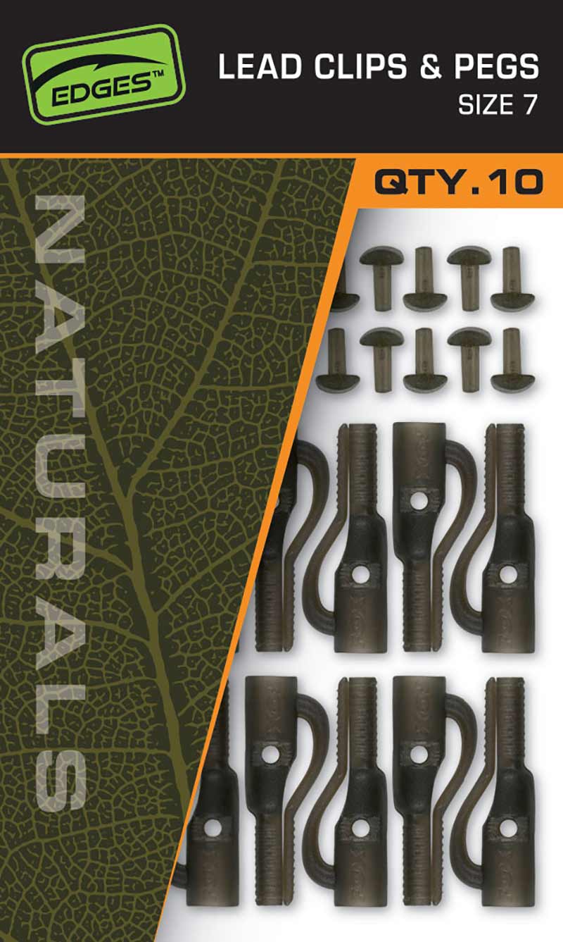 Fox - EDGES™ Naturals Lead Clips & Pegs - Size 7