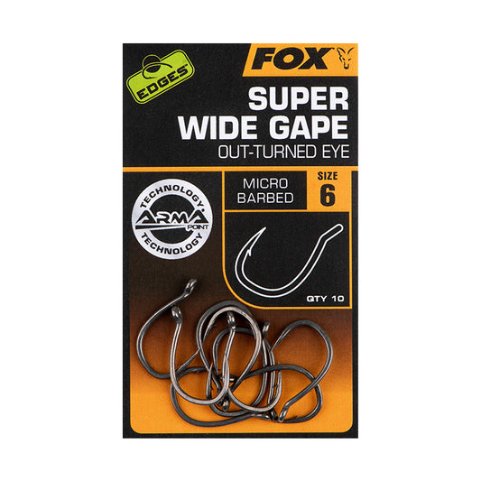 Fox - EDGES™ Super Wide Gape (Out-Turned Eye)