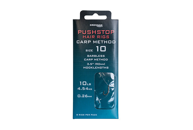 Drennan - barbless carp method hooklengths / pushstop